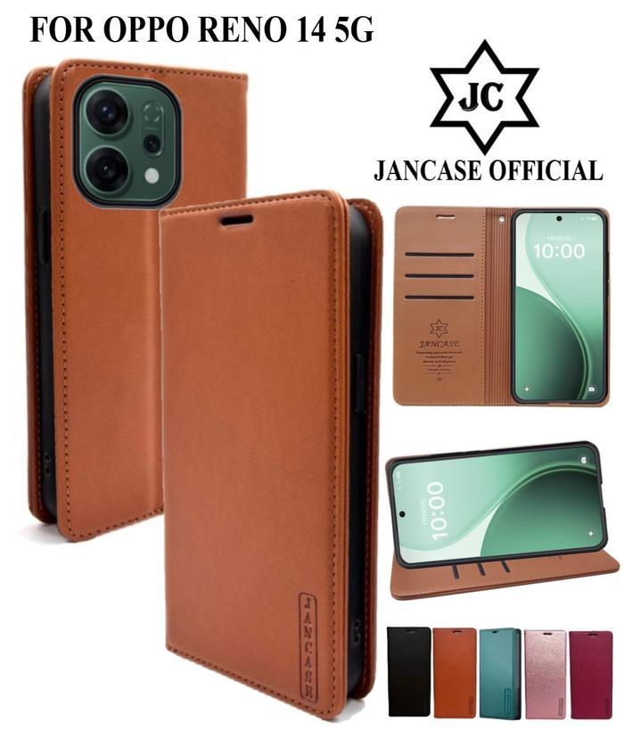Flip Leather Premium Untuk Oppo Reno 14 5G Case Handphone Promo