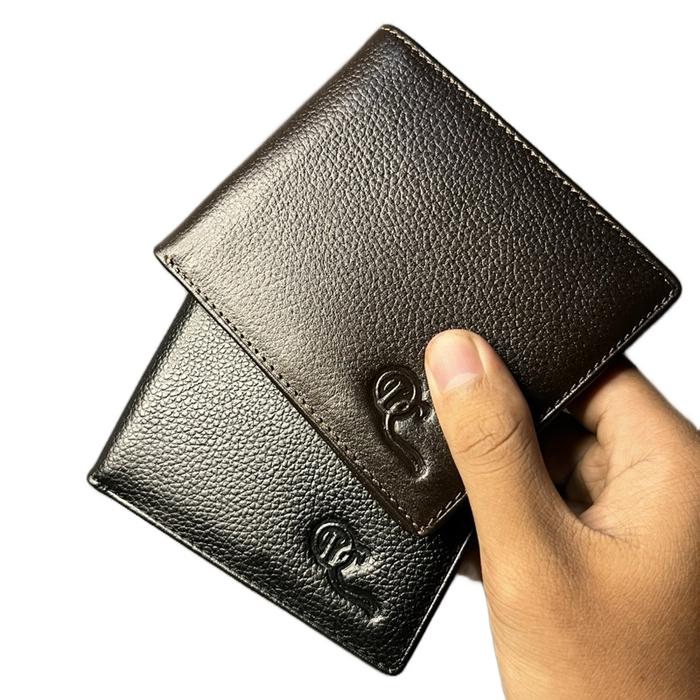 [ 024 NTR ] Dompet cowok motif natural jeruk. Dengan variasi tempat kartu melengkung. Pria Hitam Kul