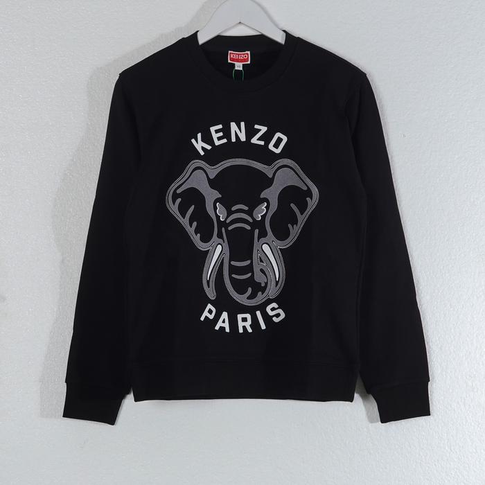 Sweater KENZO PARIS ELEPHANT BLACK SWEATSHIRT 100% ORIGINAL