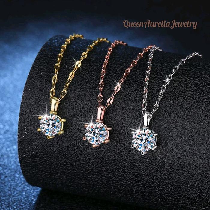 Queen Aurelia Jewelry Kalung Titanium Wanita Fashion Rantai Pecah Kopi Mewah Elegan Aksesories Anti 