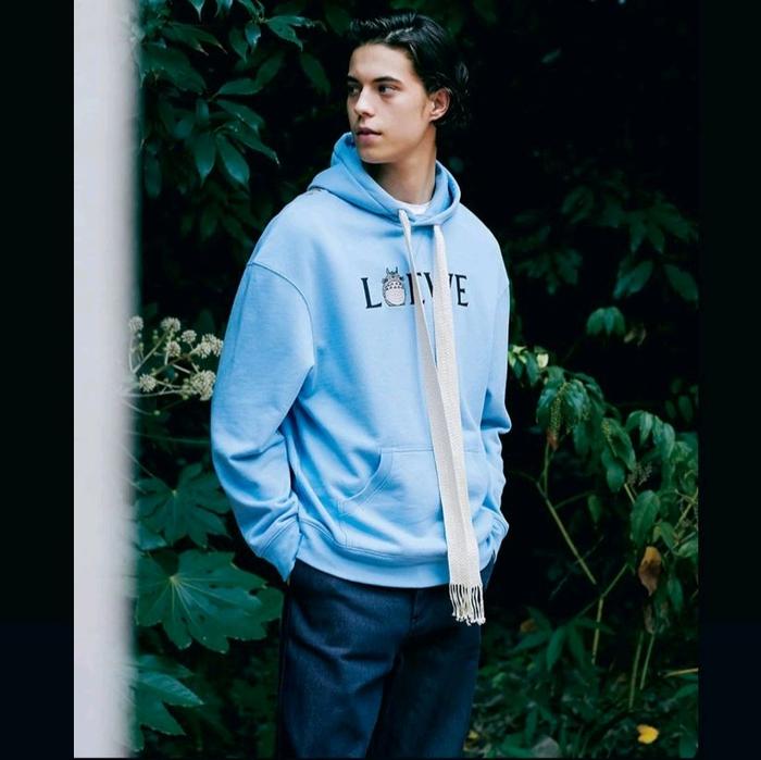 AUTHENTIC LOEWE X STUDIO GHIBLI MY NEIGHTBOR  TOTORO HOODIE MADE IN PORTUGAL,,SIZE S , PXL 62 x 54 c