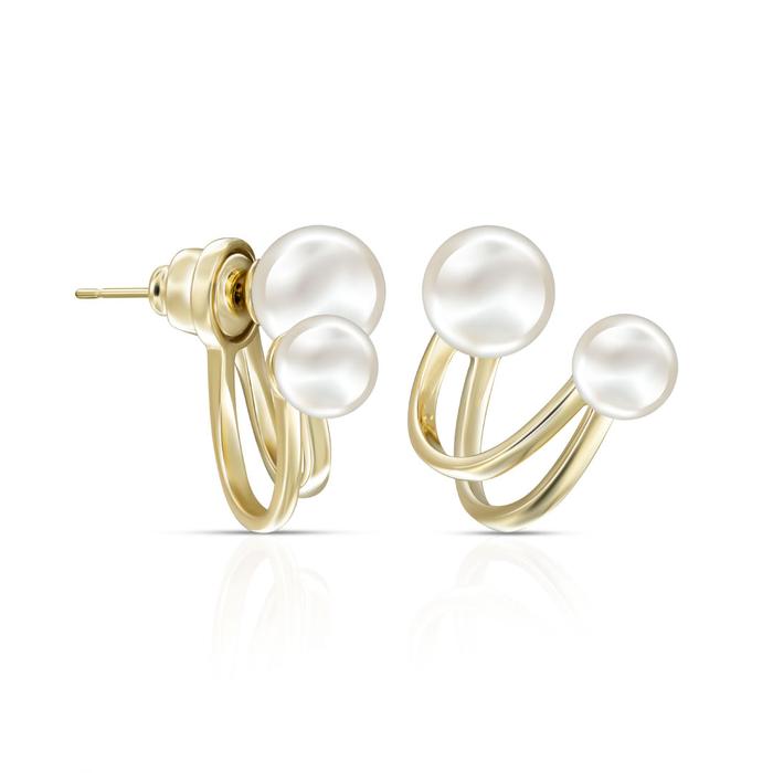 Anting Emas Mutiara Organic -Organic Pearl Gold Earrings