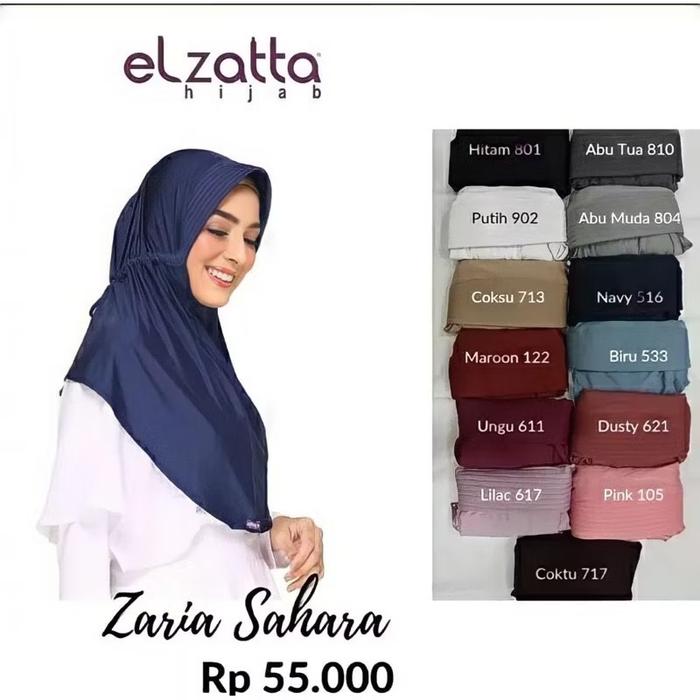 bergo elzatta bergo zaria Sahara bergo instan elzatta Jilbab Kerudung elzatta