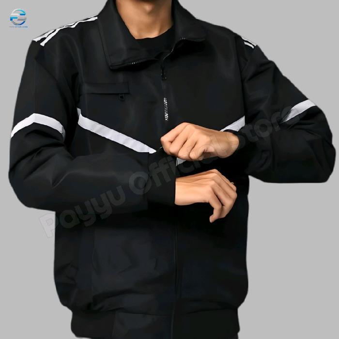 Jaket Driver Ojol Pria Wanita Hitam Polos | Jaket Bomber Ojek Online Cowok Cewek Terbaru | Jaket Mot