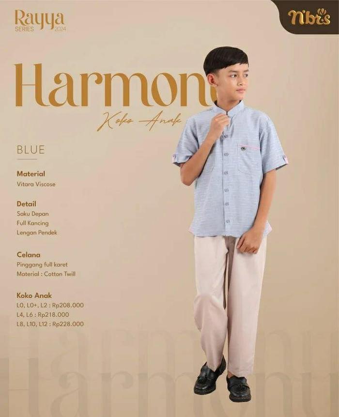 New Arrival Rayya Series - Rayya Series Harmony - Harmony Koko anak Berbahan Vitara Viscose