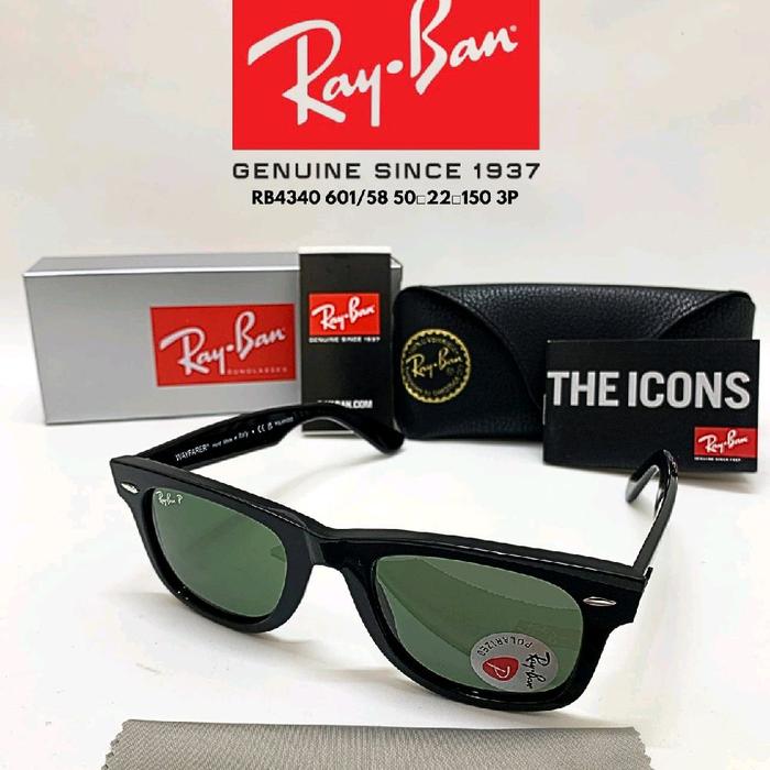 Ray-Ban Kacamata Sunglasses RB4340 601/58 50-22-150 3P Genuine Since 1937 The Icons