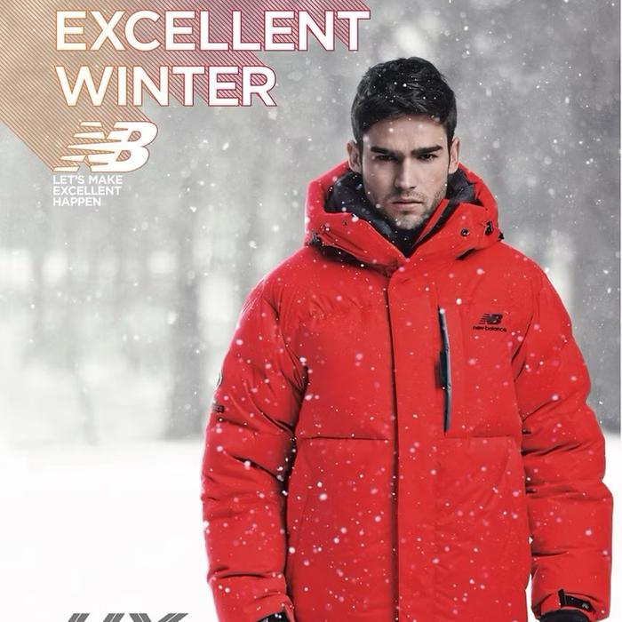 Jacket puffer winter New Balance 4k goose down bulu angsa super gembul bwnget