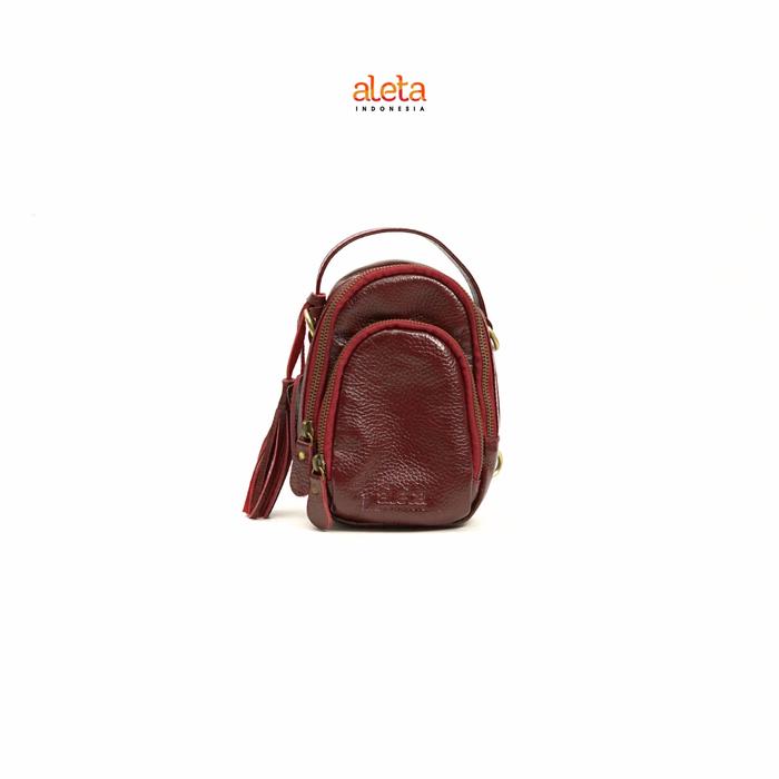 Aleta Indonesia - Dina Mini Tas Wanita Mini Backpack Kulit Sapi Asli Berkualitas - Free Ukir Nama