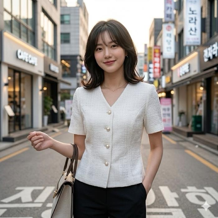 BK0006 Blouse Putih Brand ROEM KOREA Ld 88  Atasan  Wanita Elegan Cantik Casual