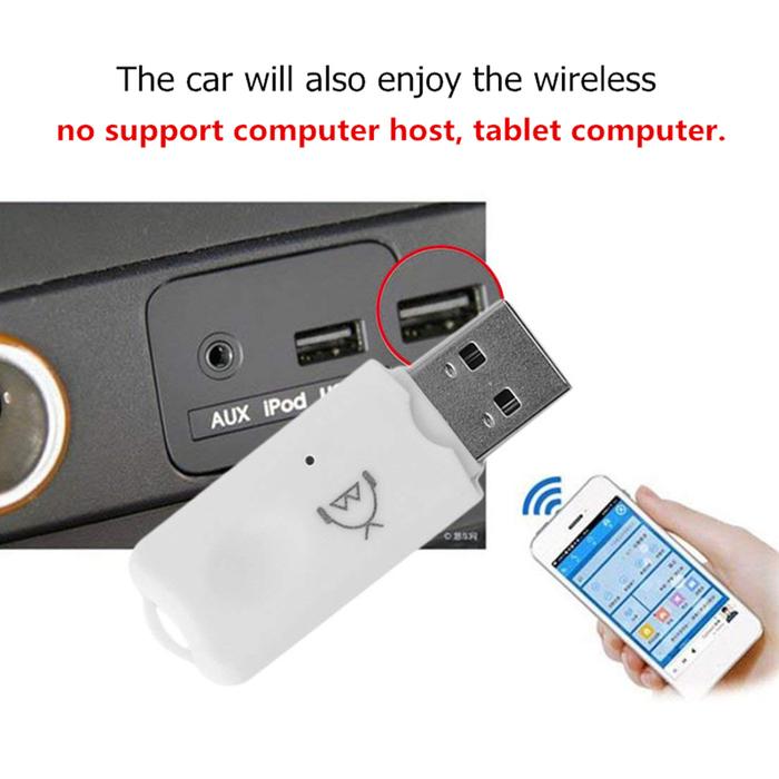Portable USB Bluetooth-Compatible Adapter Car Speaker Wireless Stereo Audio BT Stick Receiver Dongle