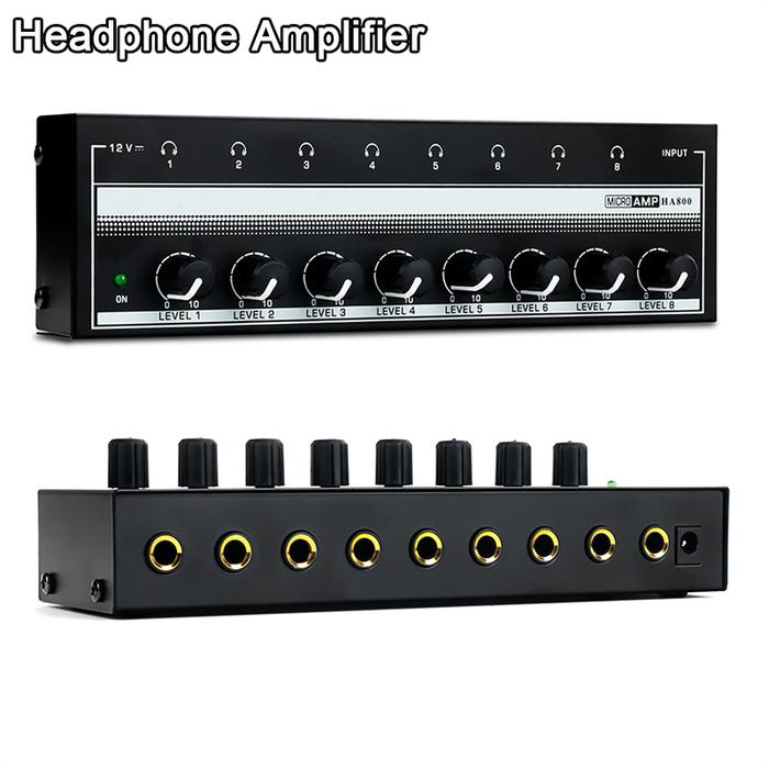 Portable Ultra-Compact 8-Channel Headphone Audio HA800 Stereo