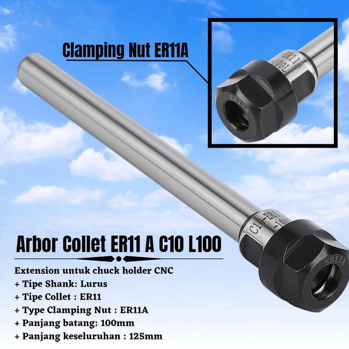 ms7 Arbor Collet ER11 extension rod chuck Holder C10 ER11A 100L