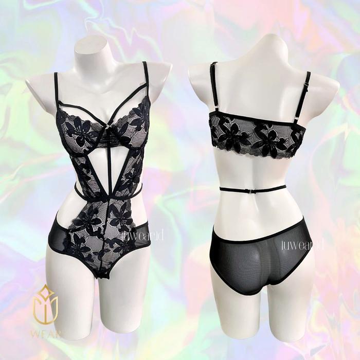 LINGERIE KIM 2020 SEXY DRESS JUMPSUIT CANTIK / Lingerie Bodysuit hot open Crotch Baju tidur Seksi wa