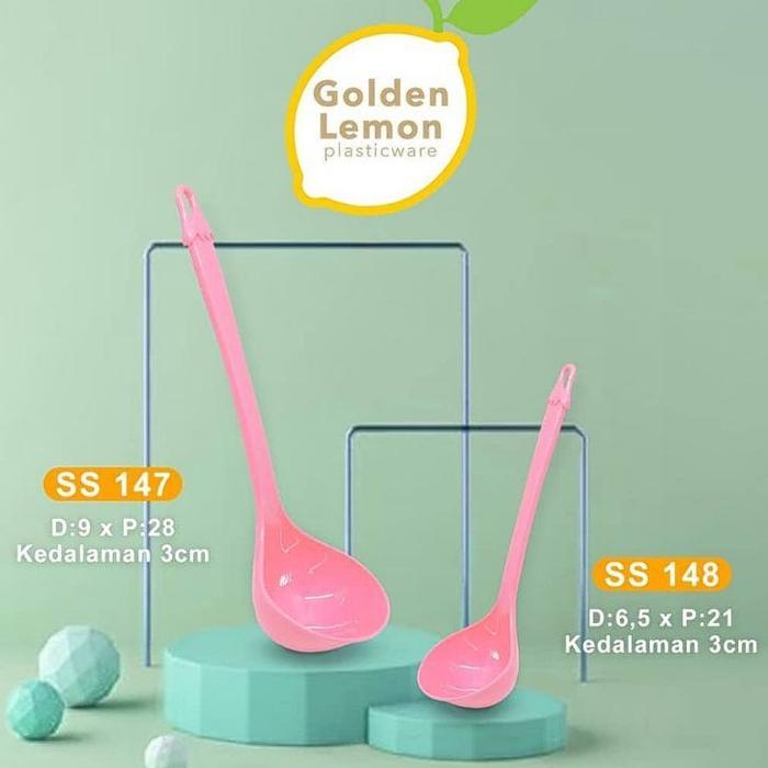 SENDOK SAYUR / SENDOK SOP / IRUS SAYUR GOLDEN LEMON BESAR KECIL / IRUS SAYUR FOOD GRADE