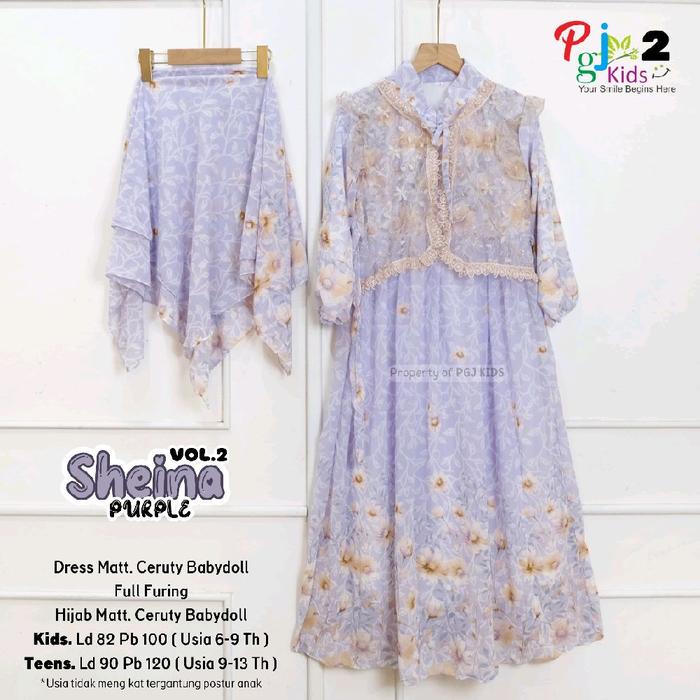 SHEINA dress matt. ceruty babydoll full furring hijab matt . ceruty babydoll