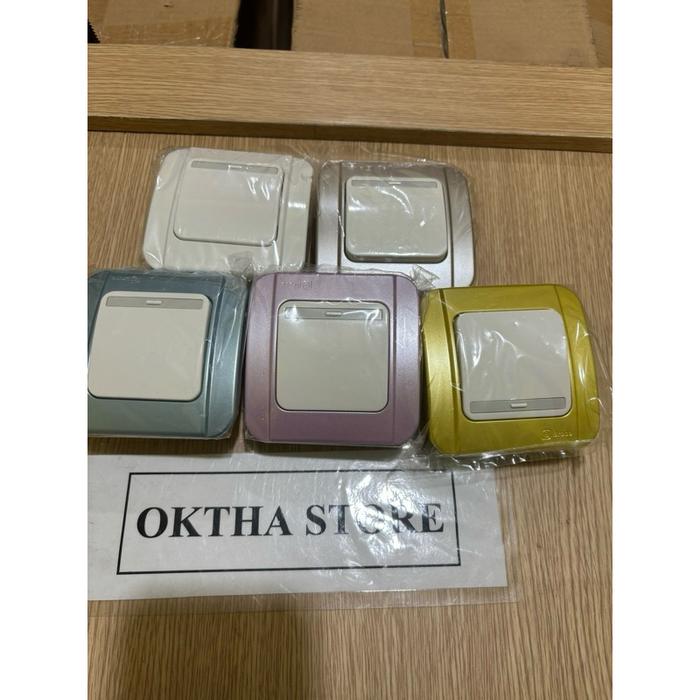 Saklar SINGLE BROCO Galleo G161 WARNA SILVER
