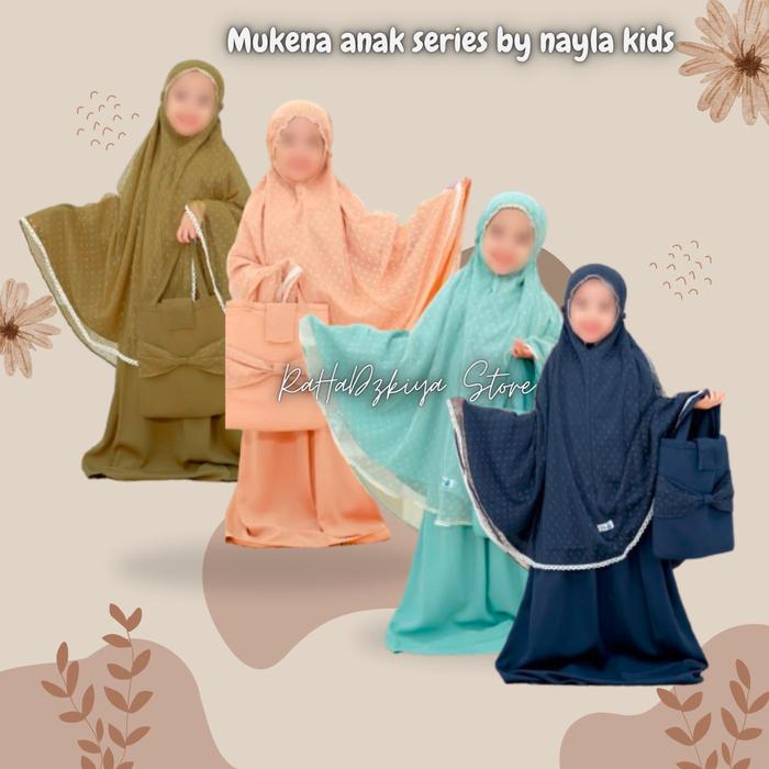 Mukena Anak Series Nayla Kids woolpeach dilapisi layer bahan tile doty Muslim