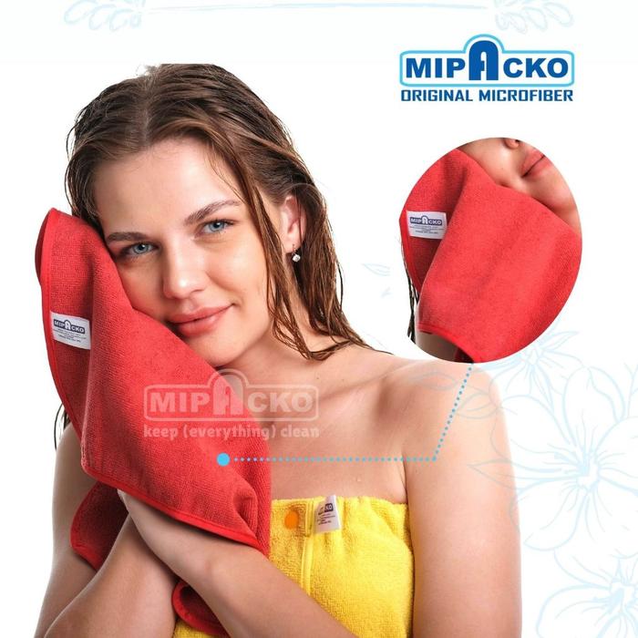 Handuk Wajah Microfiber Mipacko Cuci Muka Traveling Ringan Halus Murah Face towel cosmetics remover