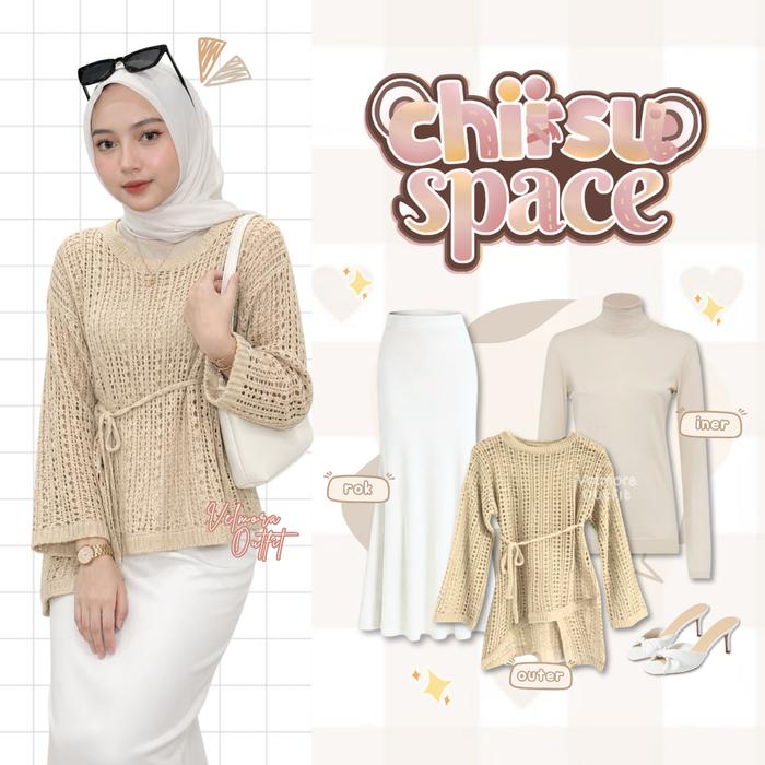 Baju Wanita Kekinian ( Outer Pantai, Manset, Rok Duyung ) Outfit Pantai Wanita Hijab - VO27