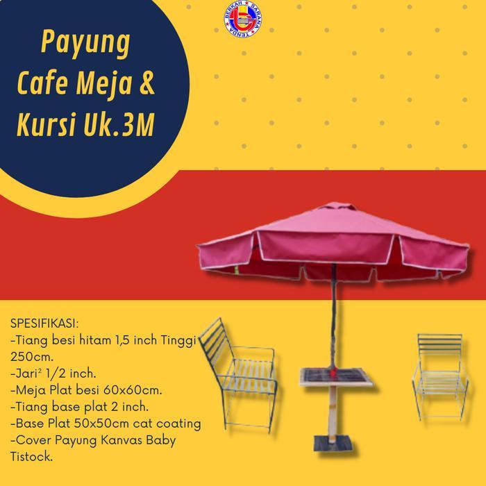 Payung Cafe Meja & Kursi Ukuran / Payung Cafe / Kursi Cafe /