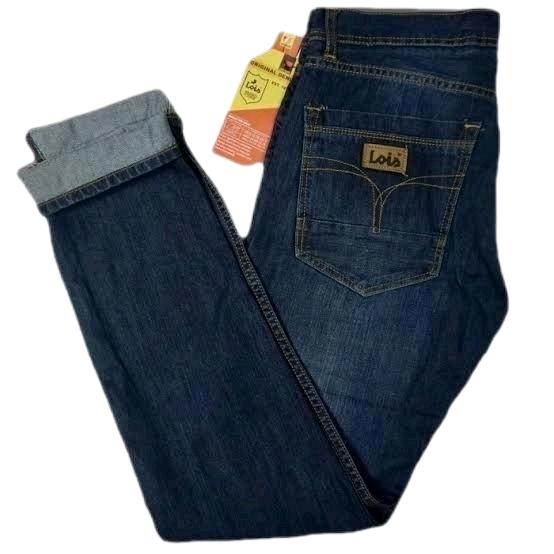 CELANA PRIA...!JEANS PRIA ORIGINAL LOIS PREMIUM,Celana panjang pria Muda Keren Hitam Dewasa Nyaman B