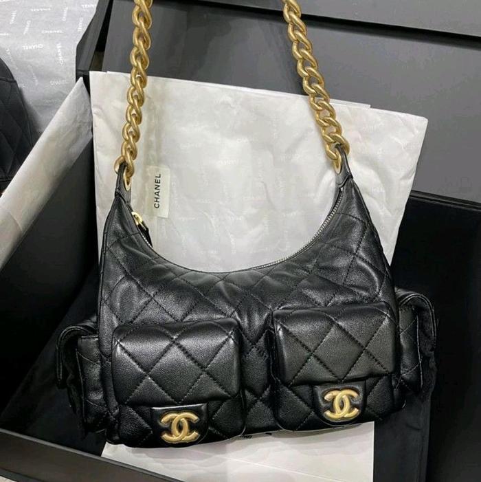 Authentic Chanel 25C Hobo Black GHW Preloved