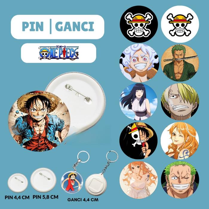 One Piece Pin Anime | Pin Gantungan Kunci One Piece Luffy Aksesoris Koleksi Anime Manga by Onic pin