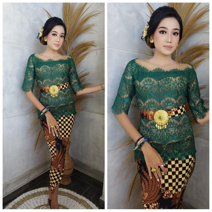 Setelan Kebaya Bali Modern 2021 Modifikasi Serena Dan Rok Katun Batik Panjang Bali Wisuda Pengantin