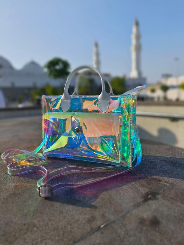 tas selempang mika pvc hologram jely ( madina ) Wanita