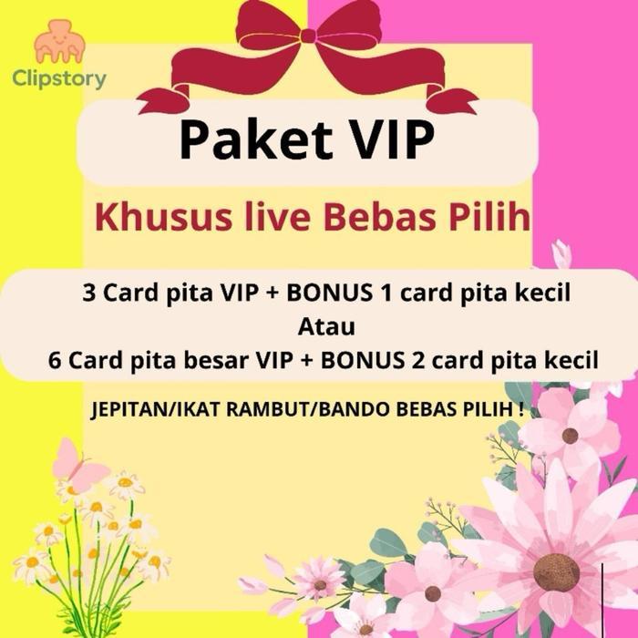 [Bebas Pilih] Paket Vip All You Can Take Bebas Pilih Card Vip Item Dan Bonus Jepitan Anak Lucu Estet