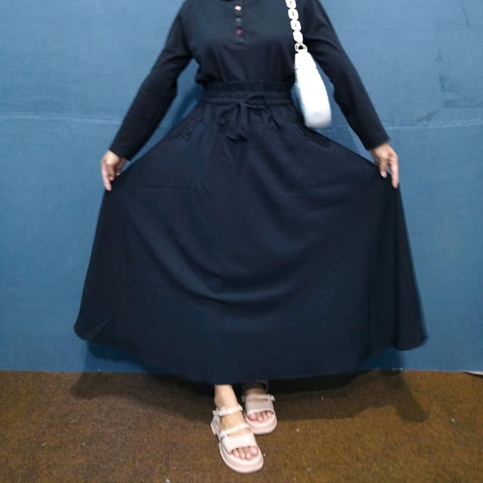 Rok payung Panjang cantik Bahan Yoris/Torino