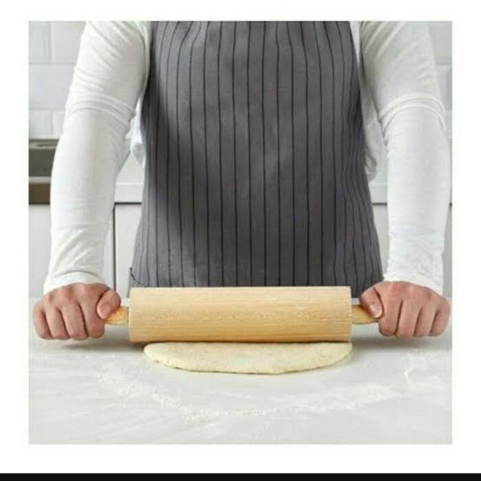 Rolling pin kayu penggiling adonan kue roti tepung penggilas adonan
