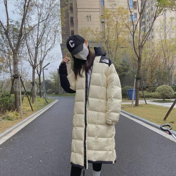 Long Down Puffer Jacket TNF Lhotse Coat White