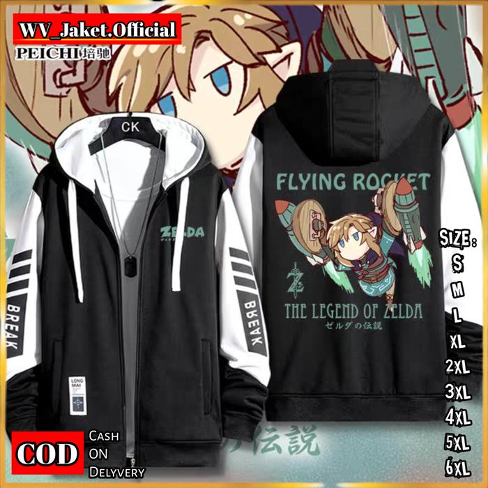 JAKET HOODIE ZIPPER FLYING ROCKET Jaket Zippers Kupluk OVERSIZE S M L XL JUMBO XXL XXXL 4XL 5XL 6XL