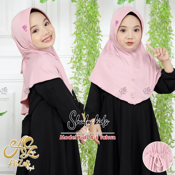 Alzafi Hijab - Shula Kids Hijab Anak Hijab sekolah bahan Semi Jersey