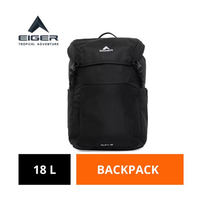 [BISA COD] Tas Ransel Sekolah Anak Eiger Original 18 L Hitam Polyester Junior Ruen Backpack 18l