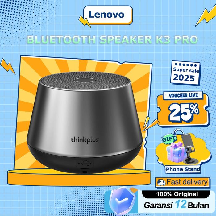 Lenovo Thinkplus K3 Bluetooth Speaker Portable Stereo Mini HiFi Wireless Speaker