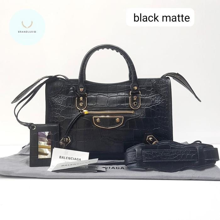 BALENCIAGA SMALL CITY EDGE CROCO