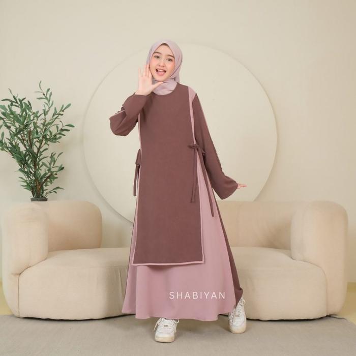 Shabiyan-440 Gamis Anak Perempuan Tanggung Sd Smp Couple Seragam Keluarga New
