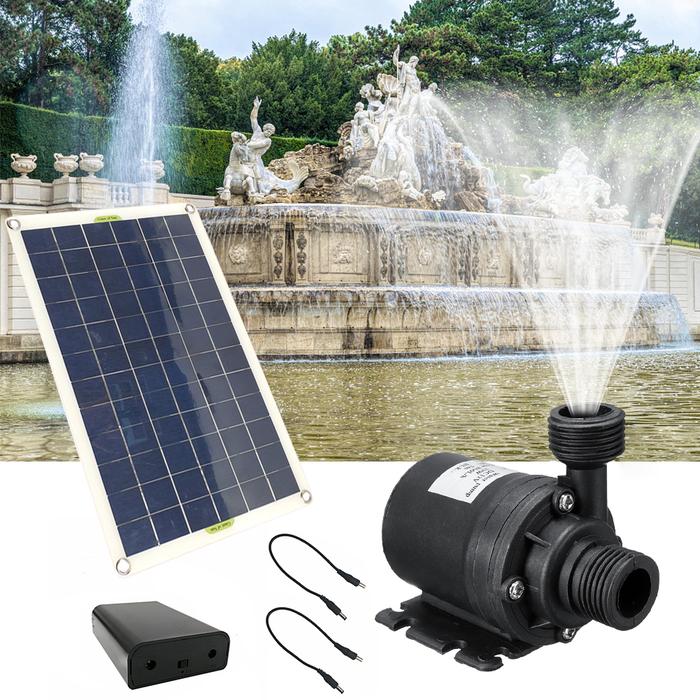 Ultra-Quiet Submersible Solar Water Fountain Pump Filter Fish Pond