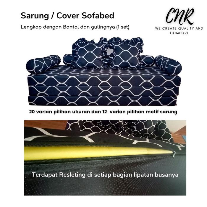Sarung sofabed/ cover sofabed khusus untuk model sofabed CNR, sarungnya saja tanpa busa.1 set dengan