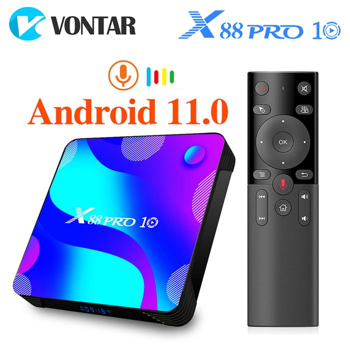 VONTAR X88 Pro 10 Android 11 Smart TV Box 4GB RAM 64GB RK3318 Android