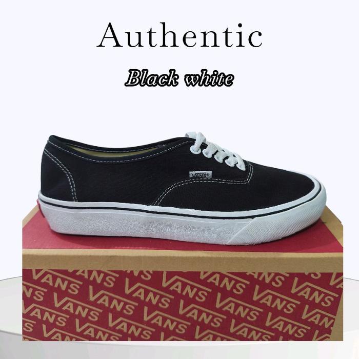 VANS AUTHENTIC CEWE COWOK  low Ox Black Clasic // Sepatu Authentic Hitam Size :36-43 Bahan Premium S