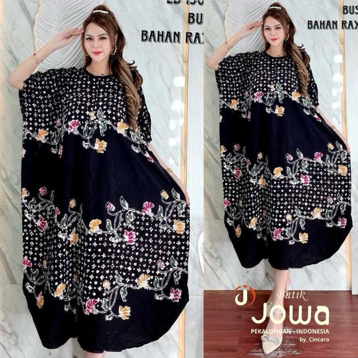 Daster Tisa - Batik Cap Original Rayon Super Busui Friendly Jumbo - Fashion Wanita