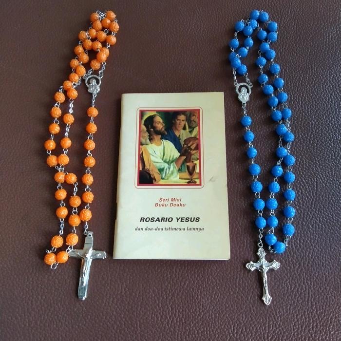 Rosario Yesus Bunga Mawar Orange Biru Jingga Manik Misteri Kehidupan Yesus doa Katolik