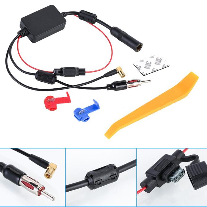 3-in-1 Car Radio FM AM DAB Antenna Signal Amplifier Radio Amplifier