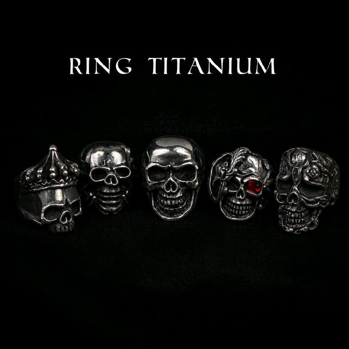 Cincin Titanium Tengkorak Fashion Pria Maskulin | cincin titanium pria