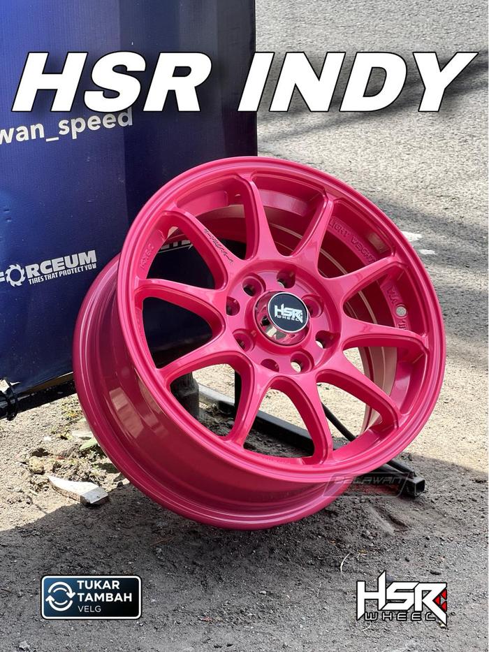 Velg Pelek Mobil Ring 14 HSR Indy Untuk Mobil Honda Brio Karimun Estilo Daihatsu Ceria Starlet Wulin