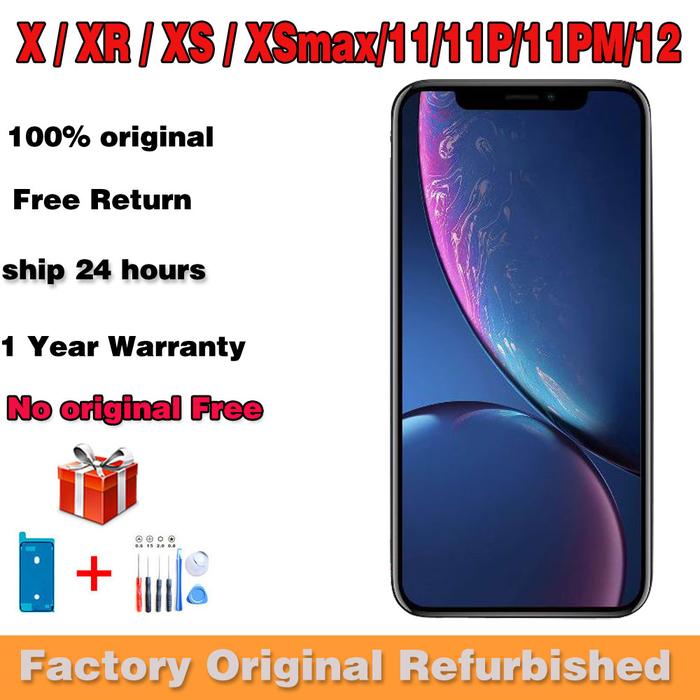 Original Screen Refurbish for IPhone XR 11 12 Pro Max Lcd Replacement