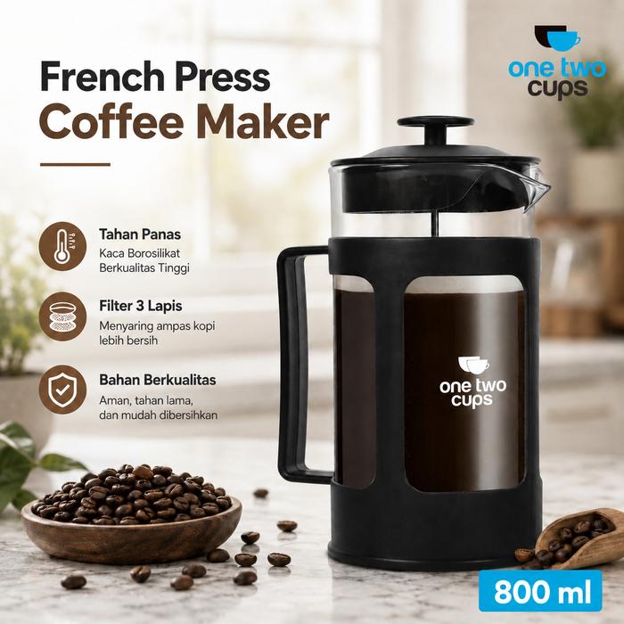 MalakuMall | French Press Coffee Maker | French Press Coffee Maker Pot | French Press Borosilicate G